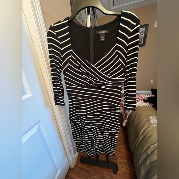 Black and White Striped Dress - Picture 4 of 5